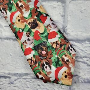 Knotty & Nice Festive Christmas Dogs Tie